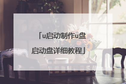 u启动制作u盘启动盘详细教程