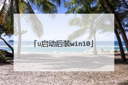 u启动后装win10