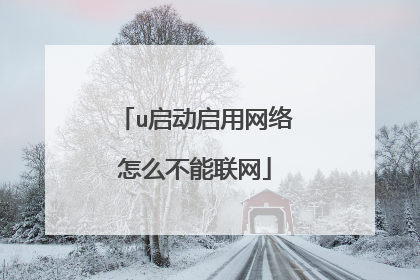 u启动启用网络怎么不能联网