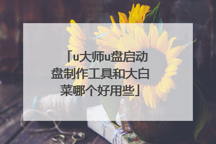 u大师u盘启动盘制作工具和大白菜哪个好用些
