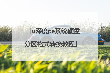 u深度pe系统硬盘分区格式转换教程