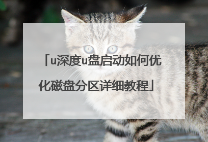 u深度u盘启动如何优化磁盘分区详细教程