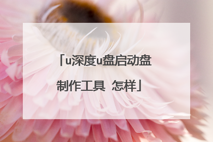 u深度u盘启动盘制作工具 怎样