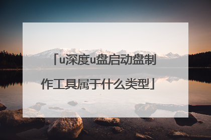 u深度u盘启动盘制作工具属于什么类型