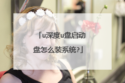 u深度u盘启动盘怎么装系统?
