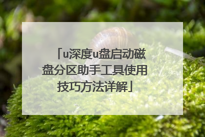 u深度u盘启动磁盘分区助手工具使用技巧方法详解