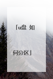 u盘 如何分区