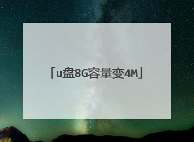 u盘8G容量变4M