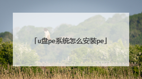 u盘pe系统怎么安装pe