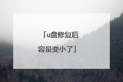 u盘修复后容量变小了