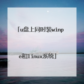 u盘上同时装winpe和linux系统