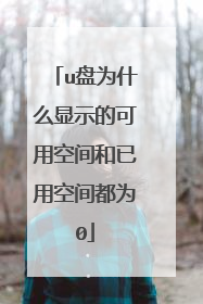 u盘为什么显示的可用空间和已用空间都为0
