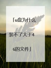 u盘为什么装不了大于4G的文件