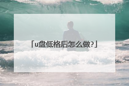 u盘低格后怎么做?
