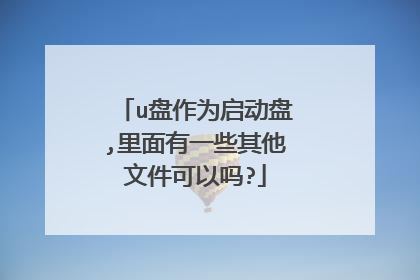u盘作为启动盘,里面有一些其他文件可以吗?