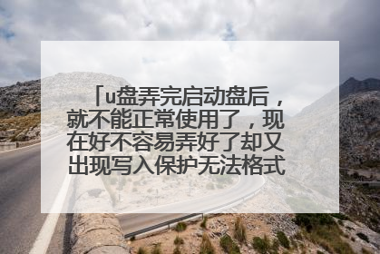 u盘弄完启动盘后,就不能正常使用了,现在好不容易弄好了却又出现写入保护无法格式化怎么办?