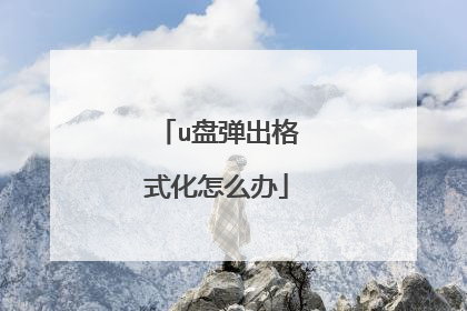 u盘弹出格式化怎么办