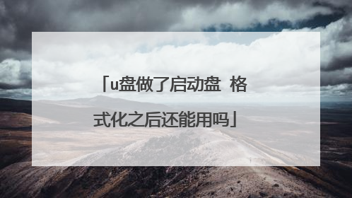 u盘做了启动盘 格式化之后还能用吗