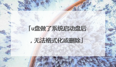 u盘做了系统启动盘后,无法格式化或删除