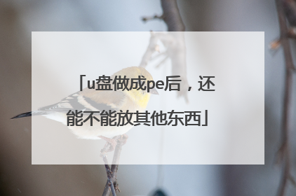 u盘做成pe后，还能不能放其他东西