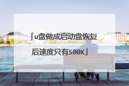 u盘做成启动盘恢复后速度只有500K