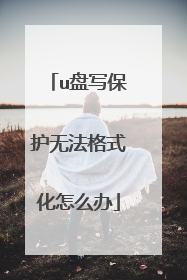 u盘写保护无法格式化怎么办