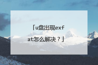 u盘出现exfat怎么解决?
