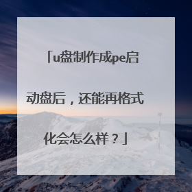 u盘制作成pe启动盘后，还能再格式化会怎么样？