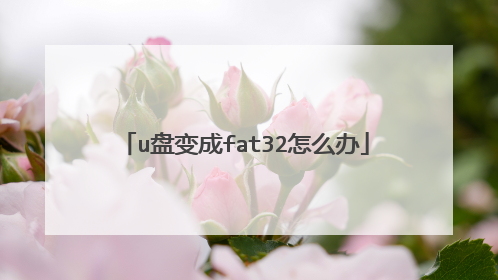 u盘变成fat32怎么办