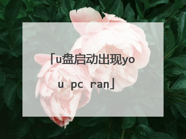 u盘启动出现you pc ran