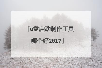 u盘启动制作工具哪个好2017