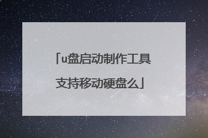 u盘启动制作工具 支持移动硬盘么
