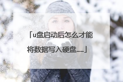 u盘启动后怎么才能将数据写入硬盘……