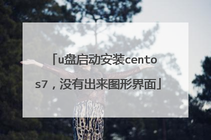 u盘启动安装centos7,没有出来图形界面