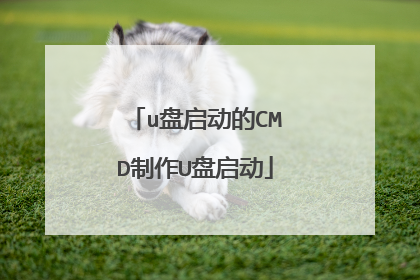 u盘启动的CMD制作U盘启动