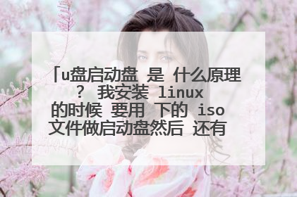 u盘启动盘 是 什么原理 ？ 我安装 linux 的时候 要用 下的 iso 文件做启动盘然后 还有 要iso 放进去