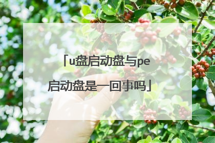 u盘启动盘与pe启动盘是一回事吗