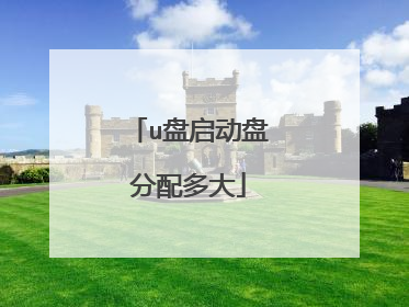 u盘启动盘分配多大