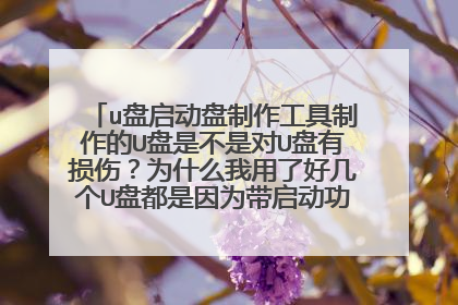 u盘启动盘制作工具制作的U盘是不是对U盘有损伤?为什么我用了好几个U盘都是因为带启动功能,就坏了。