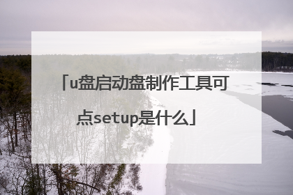 u盘启动盘制作工具可点setup是什么