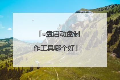 u盘启动盘制作工具哪个好