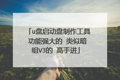 u盘启动盘制作工具 功能强大的 类似暗组V3的 高手进