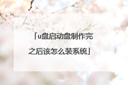 u盘启动盘制作完之后该怎么装系统