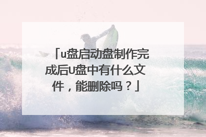 u盘启动盘制作完成后U盘中有什么文件,能删除吗?