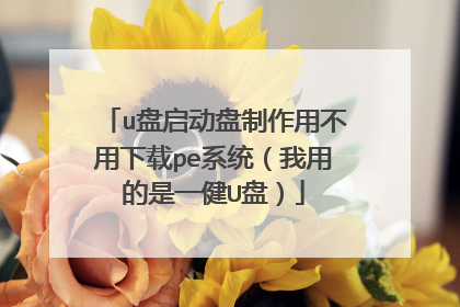 u盘启动盘制作用不用下载pe系统(我用的是一健U盘)