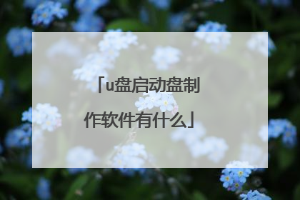 u盘启动盘制作软件有什么