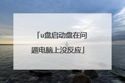u盘启动盘在问题电脑上没反应