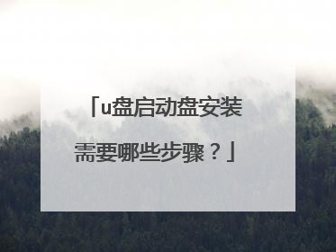 u盘启动盘安装需要哪些步骤?