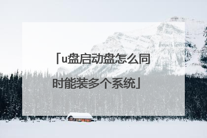 u盘启动盘怎么同时能装多个系统