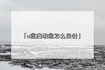 u盘启动盘怎么备份